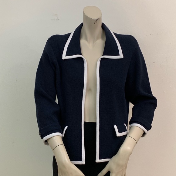 Talbots Sweaters - TALBOTS PETITES BLUE CARDIGAN SWEATER